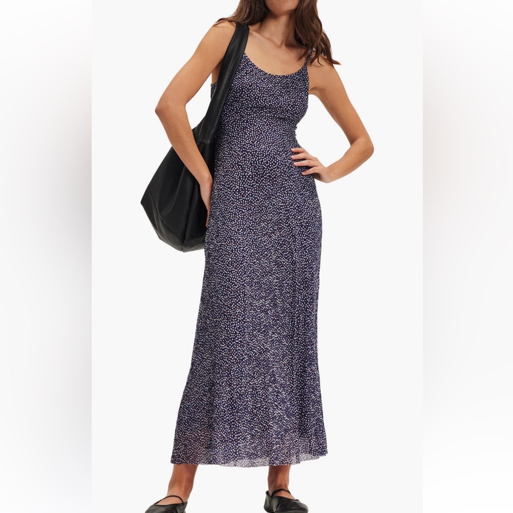 Free People NWT Zoey LINED Printed Low Back Maxi Slipdress